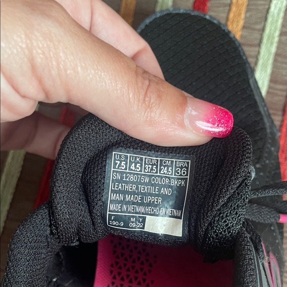 Skechers Black and Pink Athletic Shoes - Picture 6 of 6